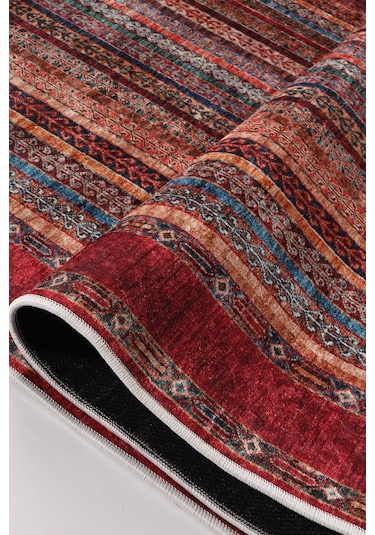 Blghome Renkli Modern Halı Dekoratif Kilim Kırmızı