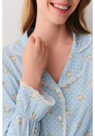 Suwen Julia Maskülen Pijama Takımı Sh26219660b348 Mavili
