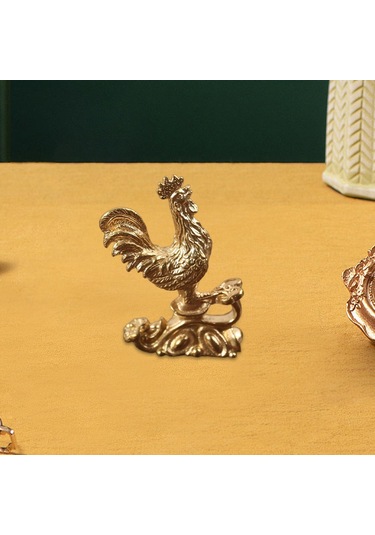 Suntek Magideal Tavuk Heykelcik Çin Bakır Horoz Heykeli Mağaza Altın