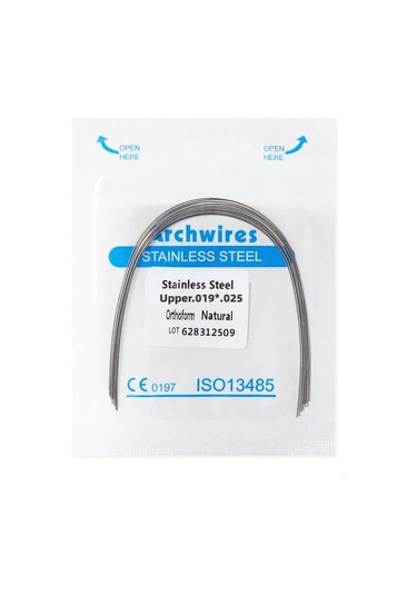 10 Adet/paket Ortodonti Archwires Paslanmaz Çelik Diş Yuvarlak/dikdörtgen Tel Parantez Doğal Form Diş Hekimi Malzemeleri Üst Zeytin