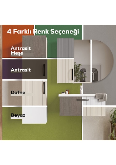 D10 Next Lavabo Dolabı İki Çekmeceli 65 Cm Beyaz Lake Kapak Beyaz