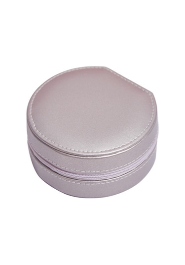 Gajeena Şık Pu Deri Takı Kutusu: Taşınabilir Ve Geniş Kapasiteli Takı Organizasyonu Pembe