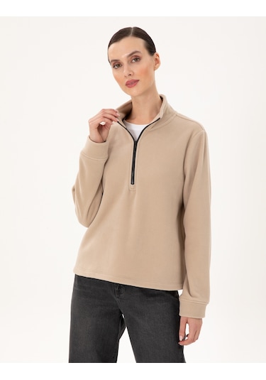 Pierre Cardin Kadın Bej Sweatshirt 50300846-vr011 Bej