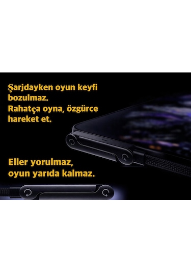 Basemo En Güçlü Type-C den Type-C 240Watt Güçle Super Hızlı 480Mps Veri Aktarımı Hem Stant Hem Extra Dayanıklı Şarj Kablosu Birarada E-Marker PD