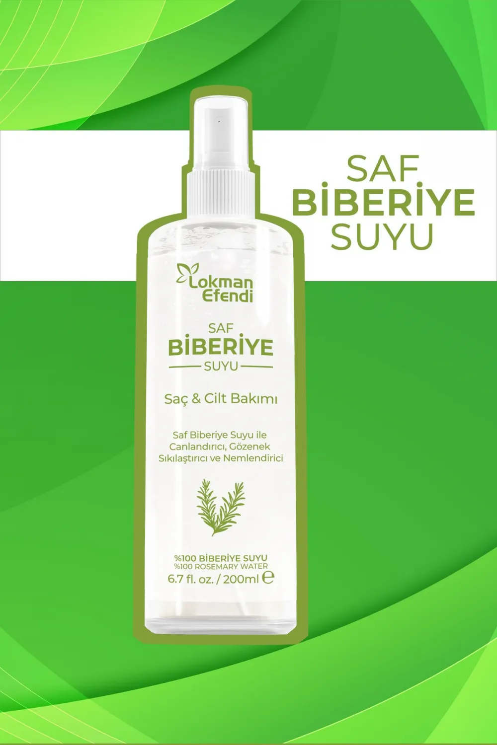 Lokman Efendi Saf Biberiye Saç Bakım Suyu 200 Ml