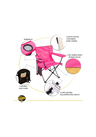 Funky Chairs V2 Pembe Kamp Sandalyesi