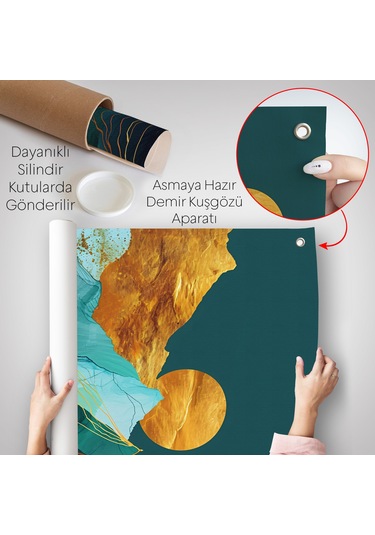 Dağların Üstündeki Güneş Manzarası Duvar Örtüsü-7648