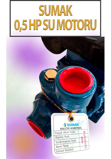 0,5 Hp Su Motoru 220 Volt 2,4 Amper