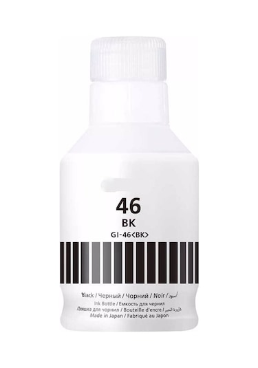 Canon Maxify Gı-46 Gx6040 Siyah İthal Uyumlu Pigmentli Mürekkep Siyah 170 Ml