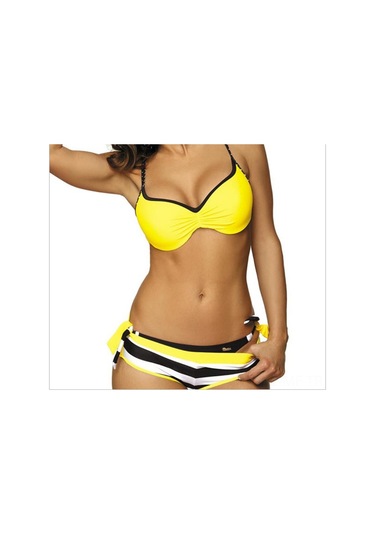 Mufunye 2019 Yeni Model Kadın Bikini Mayo, Orta Bel, Europe Stili, Sarı, M Beden - Hafif, Dayanıklı, Outdoor Aktivitelere İdeal Diğer