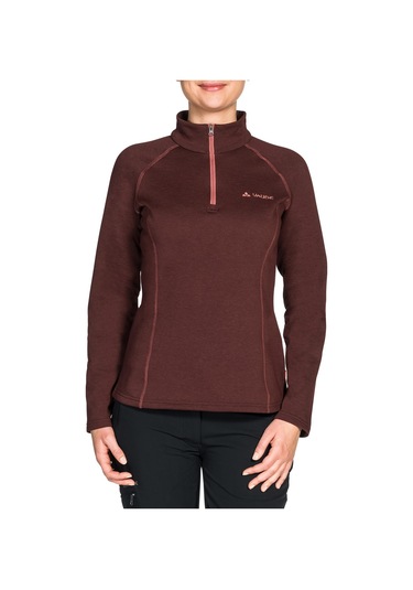 Vaude Altiplano Halfzip Kadın Polar 40704 Beyaz - Bordo