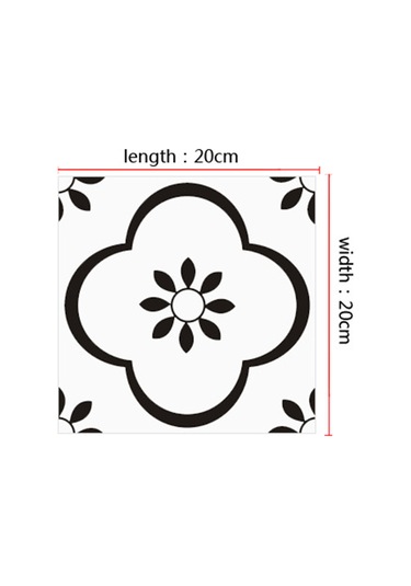Tenfowee Kendinden Yapışkanlı Suya Ve Yağa Dayanıklı Pvc Duvar Sticker'ı, 20x20cm 6'lı Paket, F3009 Diğer