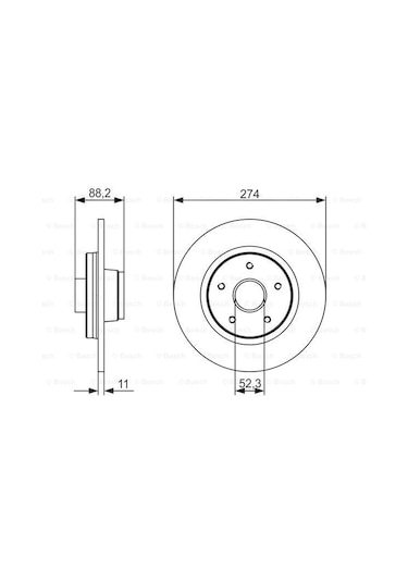 Renault Kangoo 2 1.5Dci 2008-2019 Bosch Arka Disk 2 Adet N11.3542