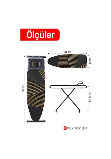 Harbinger Mm142 İnovaboard Yeni Model Ütü Masası Altın