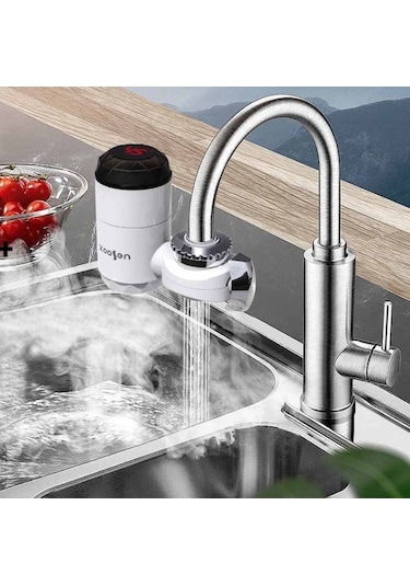 Dancemonkey Zoosen Tipi Su Stili: Hızlı Isıtmalı Musluk Fişi, Elektrikli Cbtx Beyaz Bağlantı Anında Ab Vw Çok Renkli