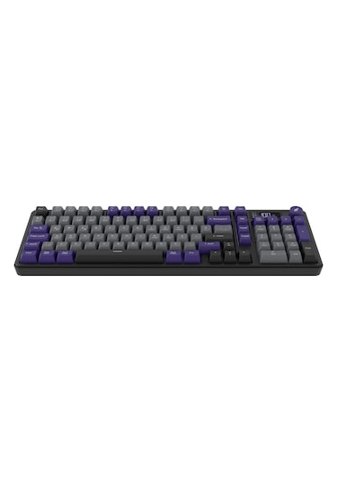 Hawk Gaming Hk258 Membrane Lcd Rgb Kablosuz/bluetooth Gri Mor Full Türkçe Gaming Klavye