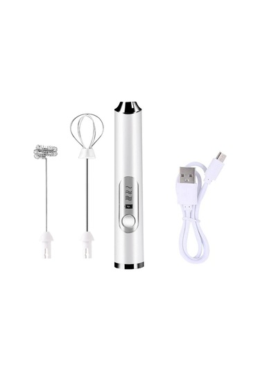 Soulader Elde Süt Köpüğü Yapma Makinesi, Taşınabilir Şarjlı Otomatik Süt Köpürtücü Beyaz