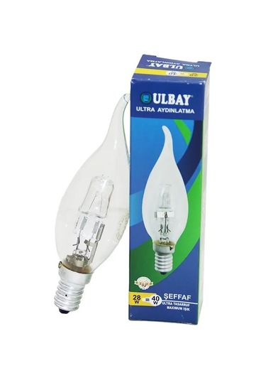 Go İthalat Halojen 28w - E14 Sarı Renk Kıvrık Şeffaf Mum Ampul 1