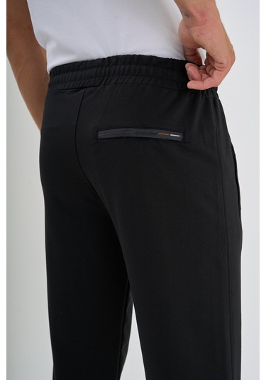 Shooter Sportswear Erkek Antrasit Eşofman Altı Fermuarlı Üç Cep Rahat Kalıp Klasik Paça Siyah