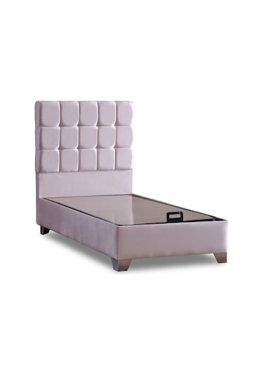 Lucas Perfect Tek Kişilik Baza + Başlık + Yatak Set 3 Lü Set Krem