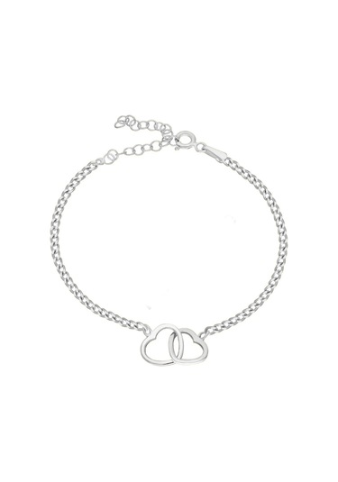 Çift Kalp Bileklik 718513 Silver