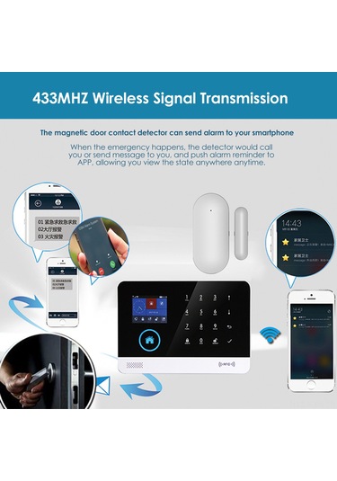 Kosona Akıllı Pencere Kapı Alarmı, Ev Güvenliği İçin, Alexa Ve Google Uyumlu, 433mhz Transmisyon, Plastik Malzeme, Beyaz Renk