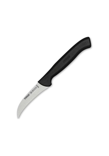 38044 Ecco Kıvrık Eğri Sebze Dekor Bıçağı 7,5 Cm - Siyah Çok Renkli