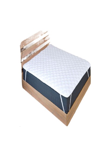 Divanev Kapitoneli Sıvı Geçirmez Alez 90x190 Cm Tek Kişilik Köşe Lastikli Beyaz