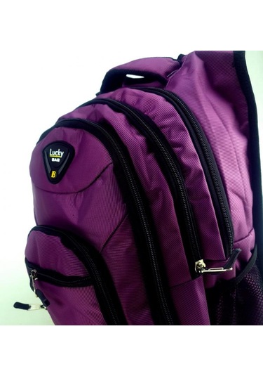 Lucky Bag Mor Genç Lise Ortaokul İlkokul Okul Çantası Günlük Çanta Mor