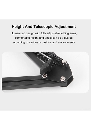 Kangvka Beyaz Klemeli Kollu Telefon/tablet Tutucu 4-12.9 İnç İçin: Ergonomik Açılabilir, İzleme-çalışma-el Serbestleştirici Masa/yatak Üstü Tutucu