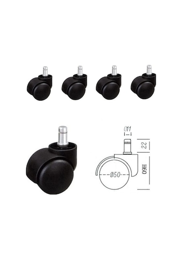 Depolife Ofis Müdür Şef Koltuk Krom Yıldız Ayak Amortisör Tekerlek Şase