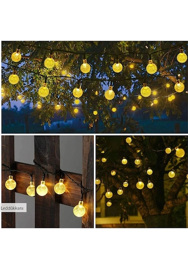 50 Ledli Günışığı 7m Led Yılbaşı Ağaç Süsü Yılbaşı Çam Ağacı 50 Led Günışığı Sarı Renk