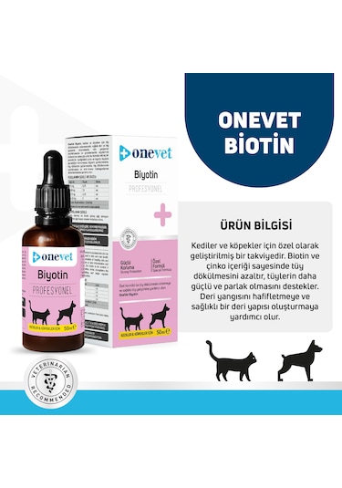Onevet Kedi Ve Köpekler İçin Biotin Damla 50 Ml Deri Tüy Sağlı...