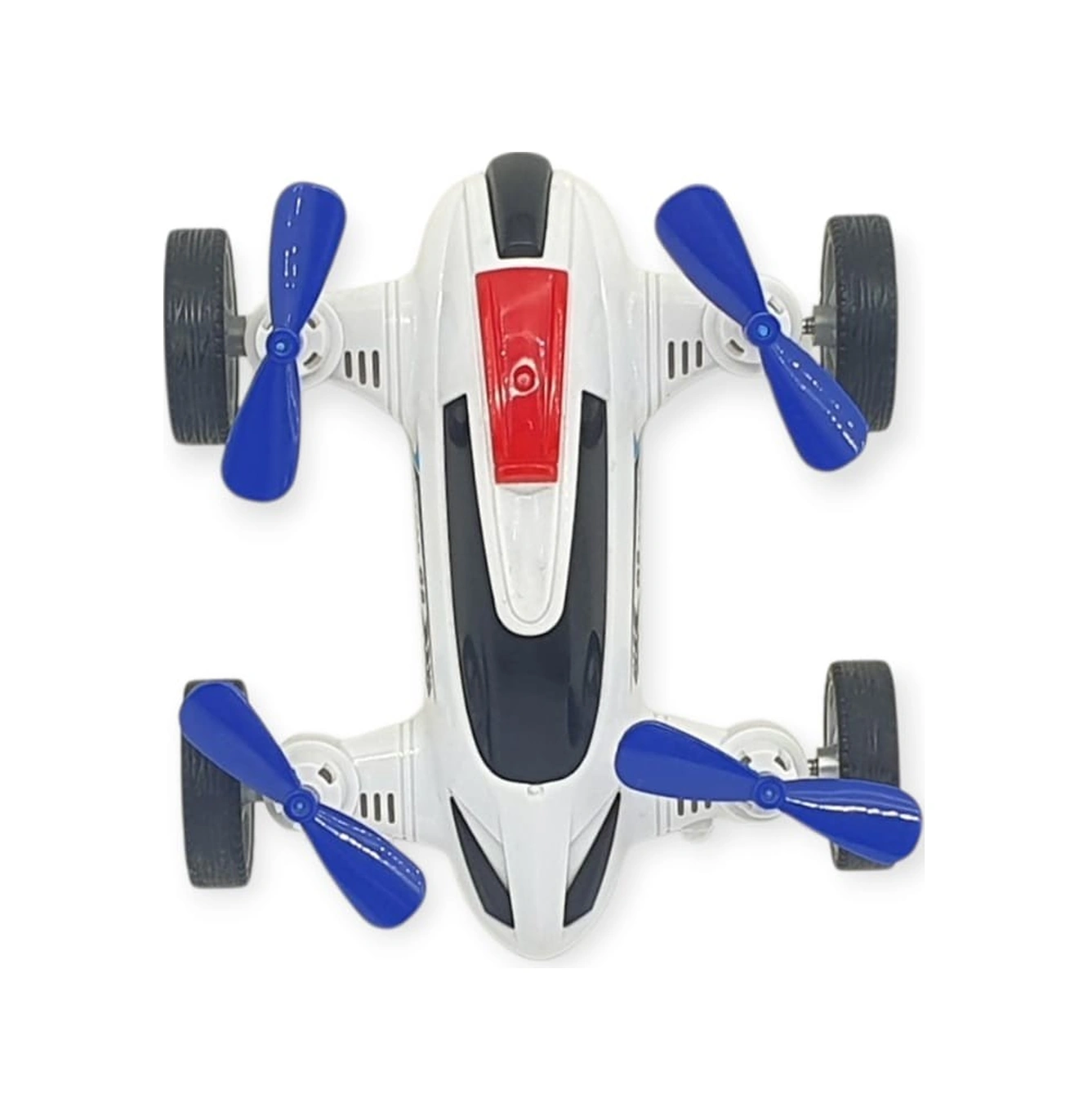 Sürtmeli Drone Araba Hareketli Pervane - Beyaz Çok Renkli