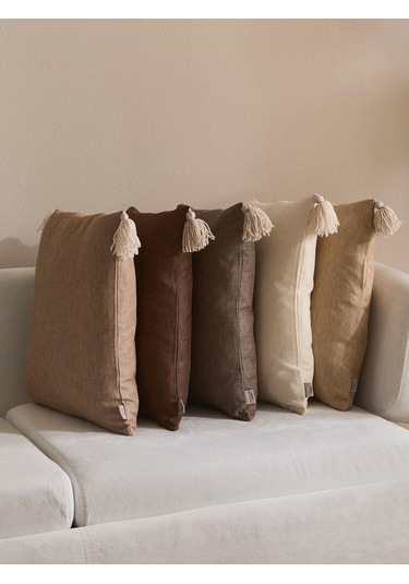 Dune Koleksiyonu 5'li Kırlent Kılıf Seti Bej