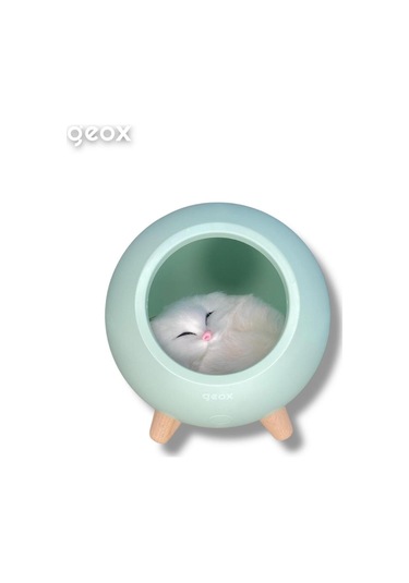 Geox Little Pet House Masa Lambası, Gece Lambası, Abajur, Yeşil