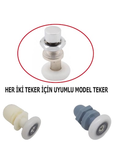 Duşakabin Tekeri Eksantrik Rulman Tekerlek 22mm Krom