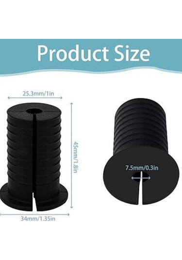 Homyl 6 Adet Kablo Yönlendirme Grommet& 39 İ Starlink Siyah