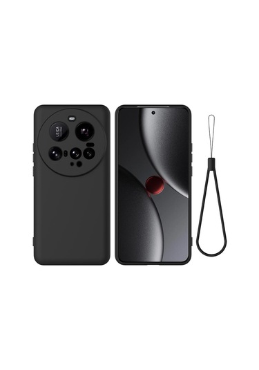 Xiaomi 15 Ultra Düz Renk Sıvı Silikon Damlamaz Tam Kapsama Telefon Kılıfı Siyah