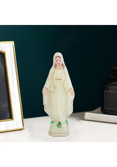 Opulentliving 15cm Suntek Kutsal Meryem Heykelcik, Dekoratif Heykel, Ev Ve Ofis Dekoru, Hediye İdeali 15cm