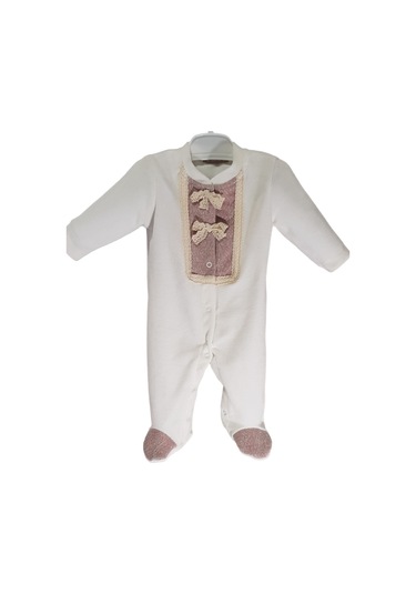 Dantel Detaylı Lüx Kız Bebek Kadife Tulum Çok Renkli