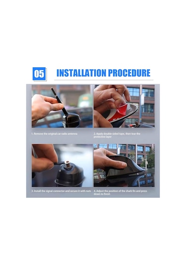 Shineyee Evrensel Yapışkanlı Köpekbalığı Yüzgeci Anten: Sinyal Güçlendirici, Dekoratif Ve Kolay Kurulum, Abs Malzeme İle Dayanıklı.