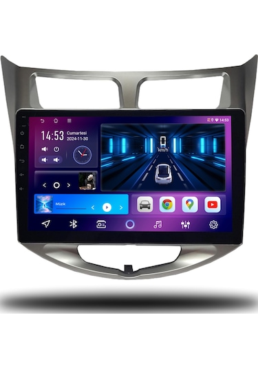 Carplayer Hyundai Accent Blue 2011-2019 Uyumlu Android Multimedya 6gb Ram 64gb Hafıza