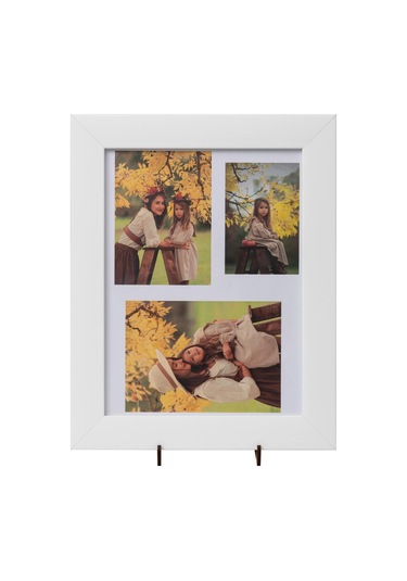 Dekoratif 4'lü Fotoğraf Çerçevesi - Beyaz