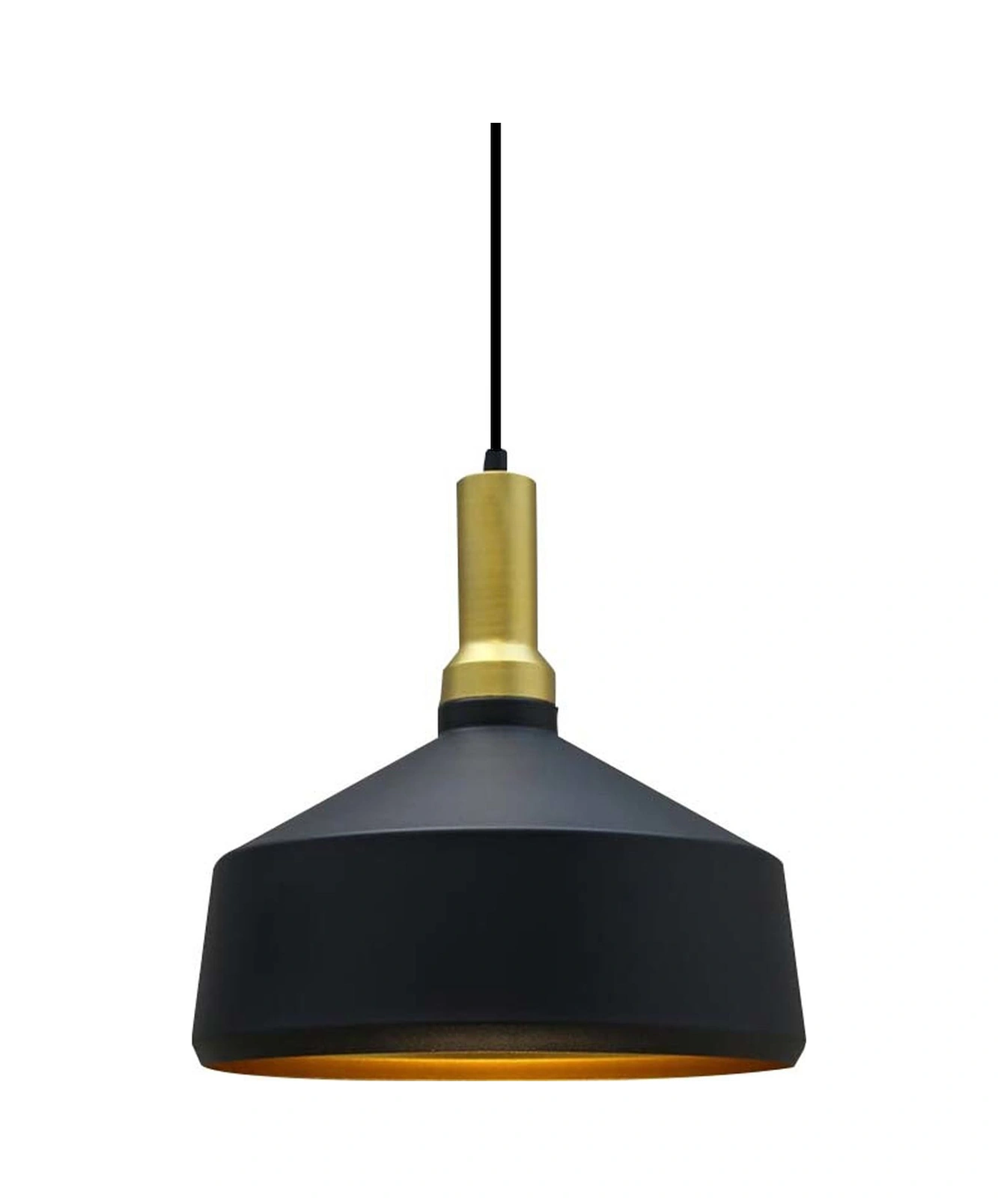 Geniş Siyah Tekli Avize Salon Mutfak Oturma Odası Hol Otel Cafe Lamba Dükkan Mağaza Avizeleri Siyah