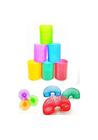 Renkli Stres Yayı Oyuncak Stres Yayı - 5 Cm Çapında - 1 Adet