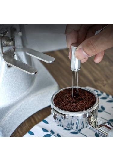 Metabagua Wdt Aracı, Espresso Dağıtım Araçları, Iğneler 0.4mm Karıştırıcı Gümüş Y9d4on Gümüş