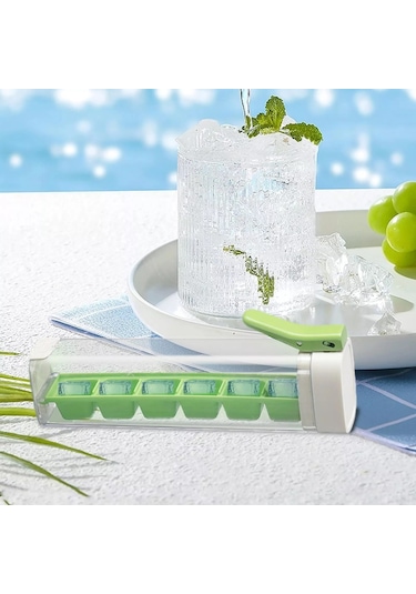 Hangfox 2 Adet Yeşil El Siperli Buzluk, 6 Bölmeli Ev Kullanıma Uygun, Gıda Grubu Pc+pp Materyal, Basılıp Buzları Çıkarabilir, Buz Depolama Kutusu, Dışarı Dökülme Engellendi Çok Renkli