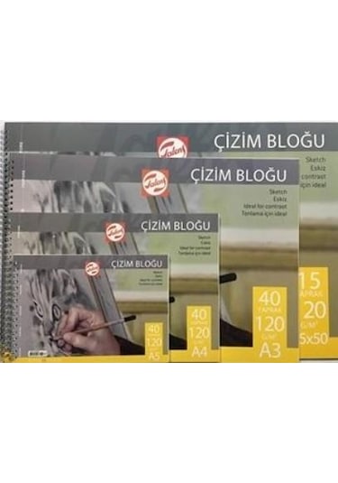 Talens resim bloğu  120 Gr - A3 -15 Yaprak Spiralli DEFTER