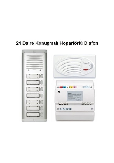24 Daire Konuşmalı Hoparlörlü Diafon